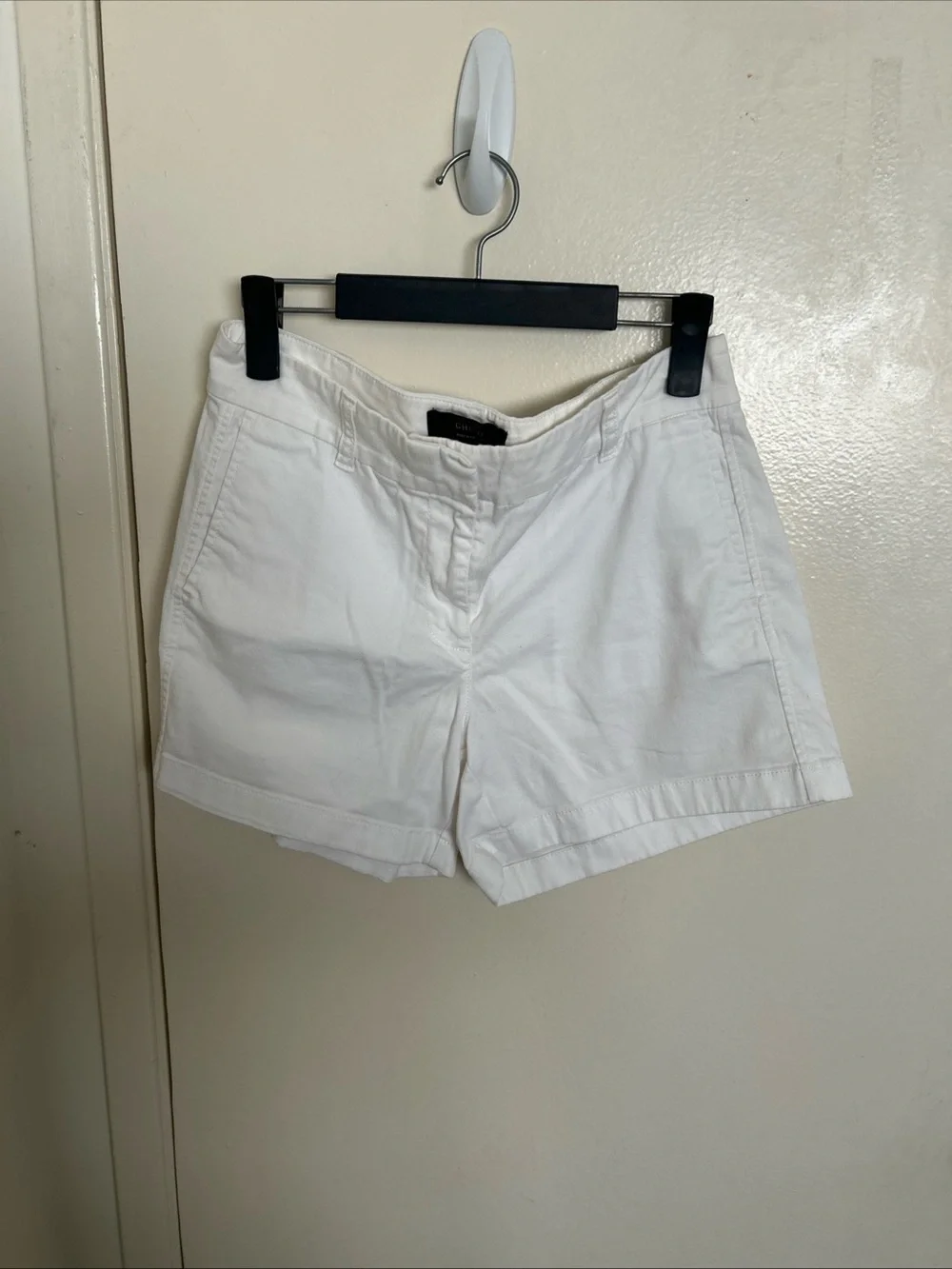 J. Crew White Cotton Casual Shorts